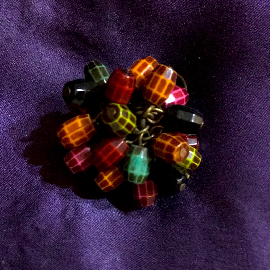 Multi Colored Round Beaded Ring